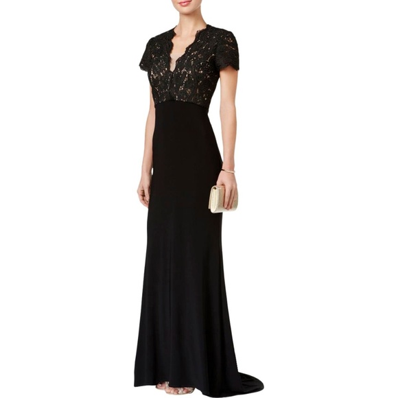 Betsy & Adam Dresses & Skirts - Betsy & Adam Black Lace Formal Evening Gown Dress